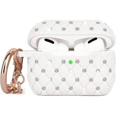 Worry Free Gadgets: Bling Case for Apple AirPods 3 Generation 3rd with Keychain Green