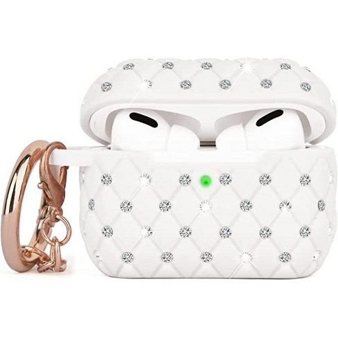 Worryfree Gadgets Case Compatible With Apple Airpods Stylish Bling Tpu Cover Full Protective Pro Charging Case Skin Cover With Keychain White Target