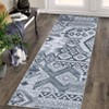 Foldable Geometric Bohemia Area Rug, Chenille Polyester, Washable, Non-Slip, Kid & Pet Friendly for Hallway & Kitchen - 2 of 4