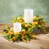 Sullivans Artificial Ranunculus Mini Wreath 14.5"H; Yellow - 3 of 3
