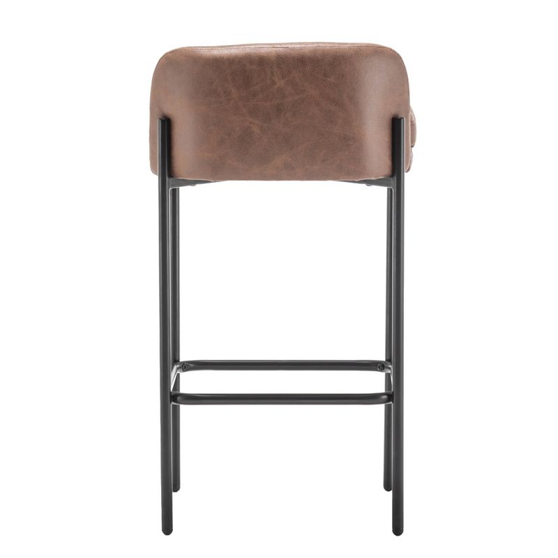 Modern Mid-Back Counter Height Barstool - WOVENBYRD, 6 of 11