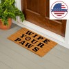 28" x 16" Nature Coir Mat, Wipe your paws - 4 of 4