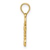 Black Bow Jewelry 14k Yellow Gold Polished Dragonfly Pendant, 15mm - 2 of 4