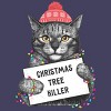 Women's Design By Humans Christmas tree killer By kodamorkovkart Racerback Tank Top - 2 of 3