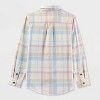 Boys' Adaptive Long Sleeve Plaid Woven Top - Cat & Jack™ Pink/Cream - image 2 of 4