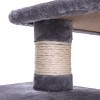 Mewoofun Multi-Level Cat Condo with Hammock & Scratching Posts for Kittens Tall Cat Climbing Stand with Plush Toys, Gray, 24"*20"*57.5" - image 3 of 4