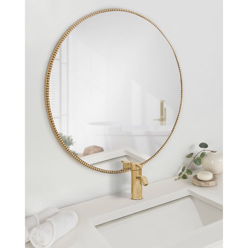 28&#34; x 28&#34; Gwendolyn Round Beaded Accent Wall Mirror Gold - Kate &#38; Laurel All Things Decor, 6 of 9