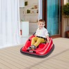 Aosom 12V Kids Bumper Car, 360° Rotation Electric Ride On Car, Twins Motor Battery Powered Toy, w/ Parent Remote Control, Safety Belt, Colorful LED Lights, for Boys and Girls, Black - 3 of 4