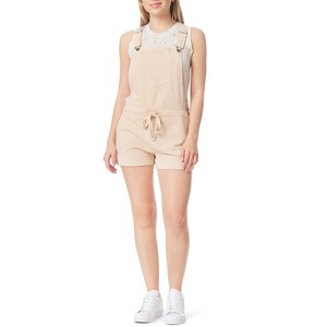 WallFlower Women's French Terry Shortalls - 1 of 3