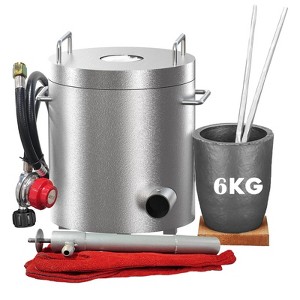 Propane Metal Melting Furnace Kit with Crucible & Tongs Stainless Steel Smelter for Melting Gold, Silver, and Aluminum - 1 of 4