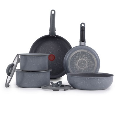 T-fal Ingenio Essentials Nonstick, 11 Piece Cookware Set, Grey Granite