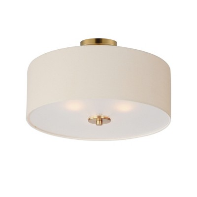 Maxim Lighting Bongo 3 - Light Semi-Flush Mount in  Natural Aged Brass