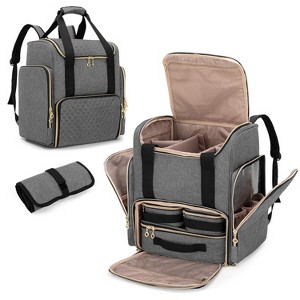 Makeup Backpack with 3 Removable Cases and 1 Makeup Brush Bag, Large Makeup Bag Cosmetic Bag with Multiple Storage Sections - 1 of 4