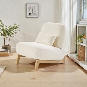Mshliw Modern Accent Chair with Pillow, Single Sofa, Upholstered Lounge Chair for Living Room Bedroom and Home Office Relaxation Seating - 1 of 4