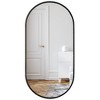 Americanflat - 19x39 Large Oval Mirror Pill Shaped Aluminum Frame for Living Room Bedroom Bathroom - 2 of 4