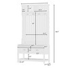 Hall Tree with Bench and Storage, 3-in-1 Coat Rack Shoe Bench with Storage and Hooks, Entryway Coat and Shoe Rack for Hallway, Entryway, Bedroom - 2 of 4