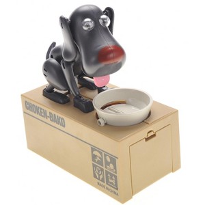 AZ  Import My Dog Piggy Bank - Robotic Coin Munching Toy Money Box (Black) - 1 of 4