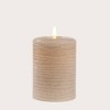 LumiPur 3.5"x5" Signature Collection Flickering Flameless LED Wax Pillar Candle Mushroom - 3 of 4