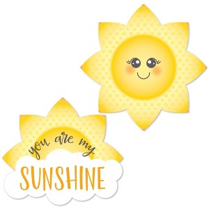 Big Dot of Happiness You Are My Sunshine - DIY Shaped Baby Shower or Birthday Party Cut-Outs - 24 Count - 1 of 3
