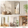 SEVOBAL 57"x20" Full Length Mirror with Stand Shatterproof Floor Mirror with Aluminum Frame for Bedroom and Entryway, Black, 149"*59.3"*3.6" - 4 of 4