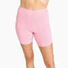 Calypsa Women's Plus Size Chlorine Resistant High Waisted Mid-Thigh Swim Shorts - 3 of 4