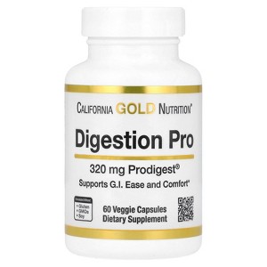 California Gold Nutrition Digestion Pro with ProDigest®, Botanical Digestive Blend of Artichoke and Ginger Extracts, 320 mg, 60 Veggie Capsules - 1 of 4