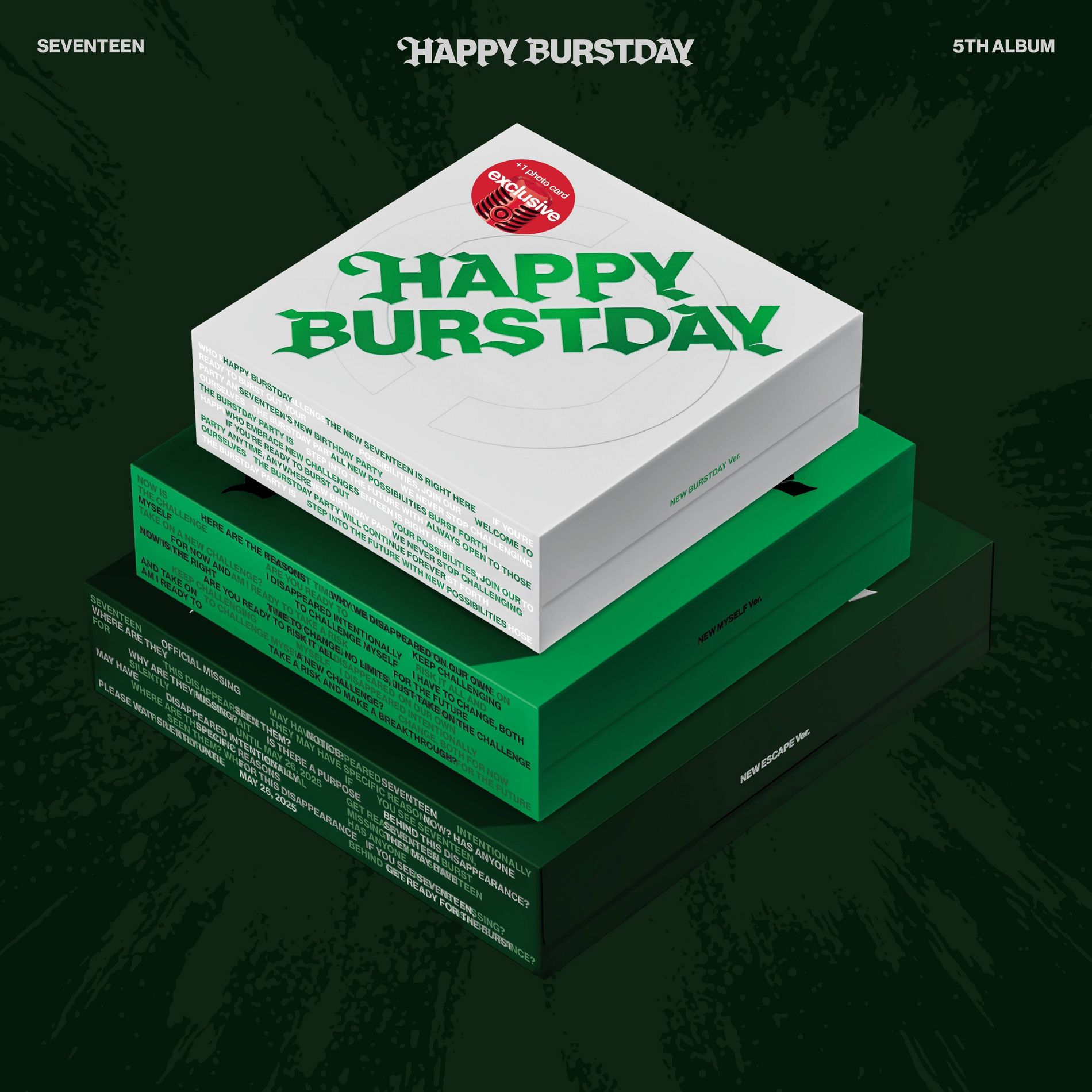 SEVENTEEN 5th Studio Album 'HAPPY BURSTDAY' (Target Exclusive, CD)