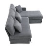NicBex Couches for Living Room 87" L Shaped Couch Corduroy Sectional Sofa 4-seat Upholstered Convertible Sleeper Couch with Reversible Chais - 3 of 4