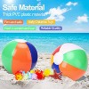 Garvee Inflatable Beach Balls for Kids Pool Toys, Rainbow Color Summer Water Toy Indoor Outdoor Fun Play Game Activities - 2 of 4