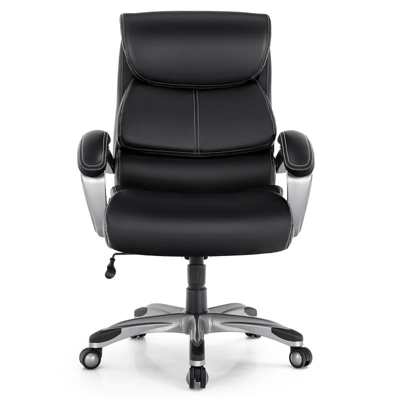 Costway 400LBS Big & Tall High Back Adjustable Swivel Leather Office Chair, 1 of 11