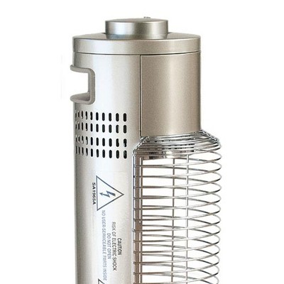 Beige and Gray Electric Radiant Tower Heater with Thermostat