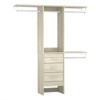 Aheaplus 4FT Small Closet Organizer with Fabric Drawers, DIY Closet System with Hanging Rods and Storage Shelves - 2 of 4
