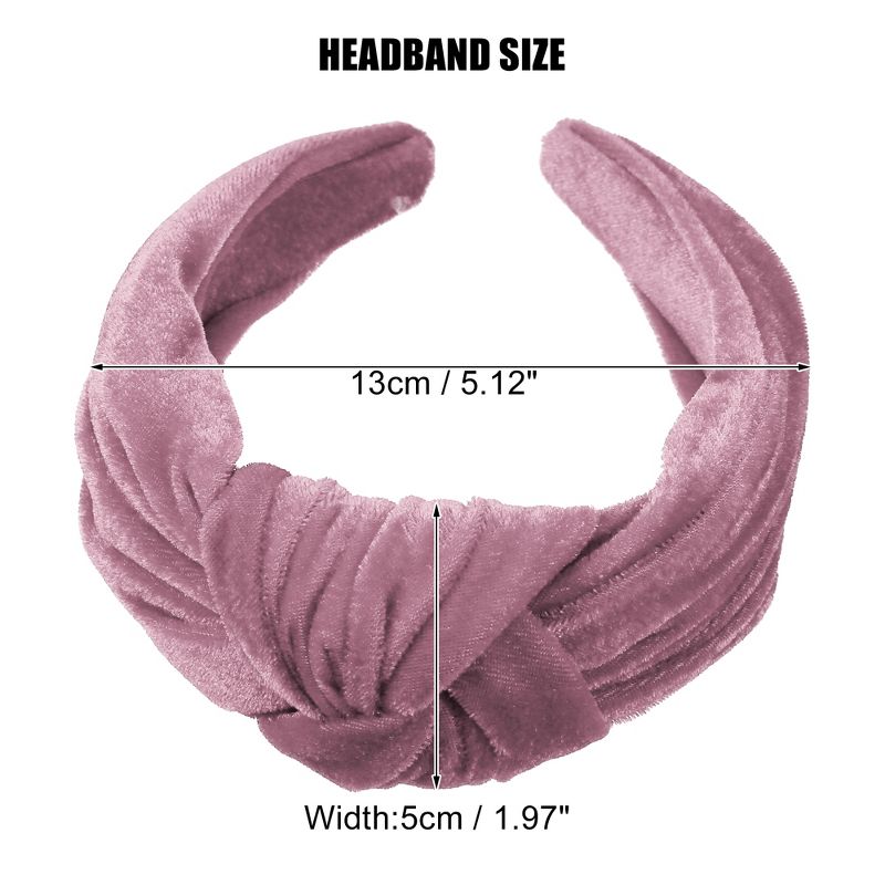 Unique Bargains Women's Velvet Wide Knotted headband for headband Hair Hoop Hair Accessories 1 Pc, 4 of 7