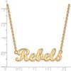 Black Bow Jewelry 10k Yellow Gold Mississippi Rebels NCAA Necklace 18 Inch - 2 of 3