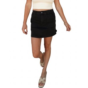 Women's Stretch Denim High-waisted Skirt - AnnieWear - 1 of 4