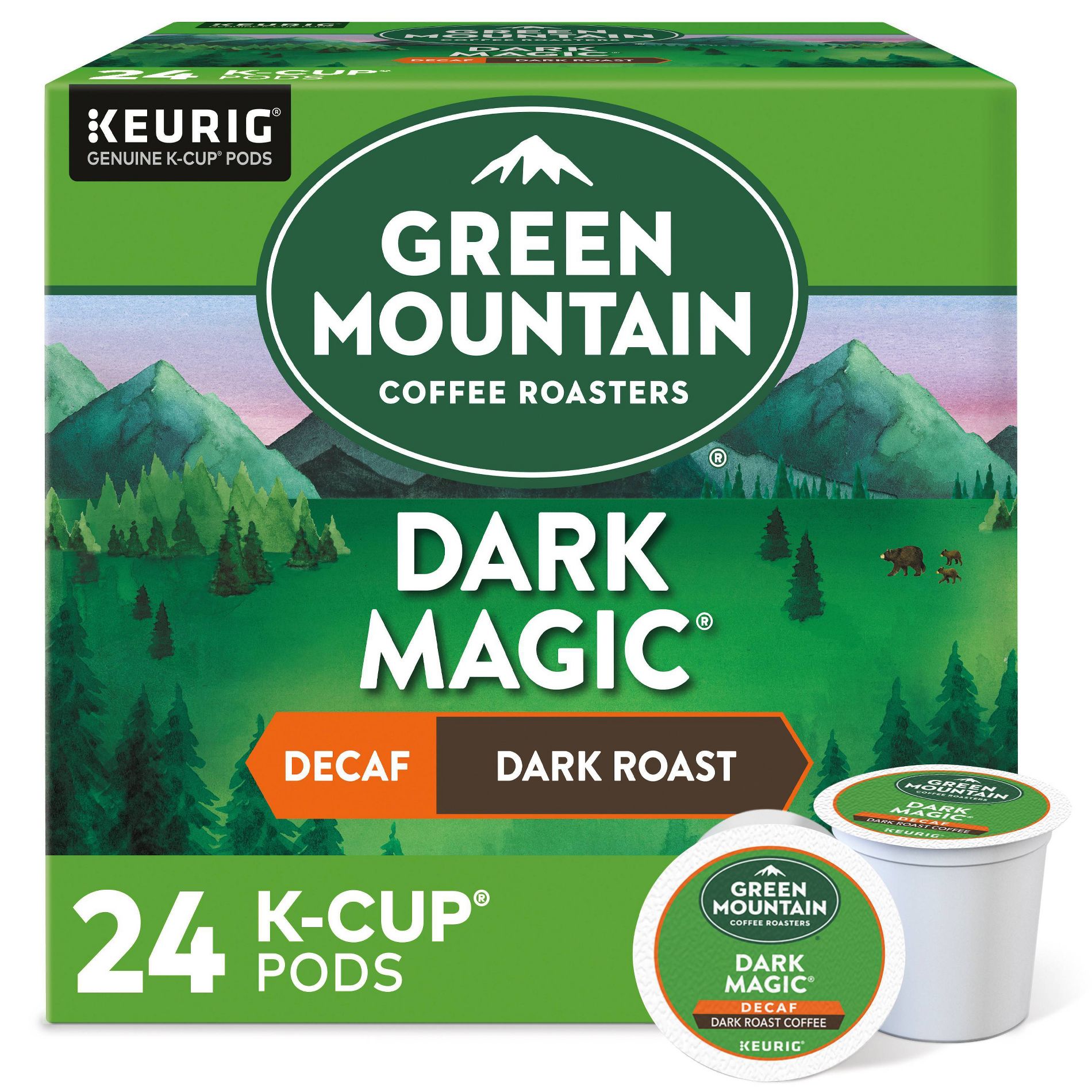 Green Mountain Dark Magic Roast Keurig K-Cup Coffee Pods - Decaf - 24ct