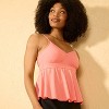 Women's V-Neck Flounce Bikini Top - Shade & Shore™ Coral Orange - 3 of 3