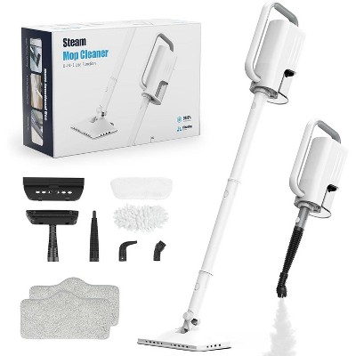 Teendow 6-in-1 Steam Mop for Floor Cleaning, Multi-Function Steam Vacuum Cleaner for Hardwood Floors and Carpet, White