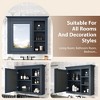 CAVINAS 30"x28" Wall Mounted Medicine Cabinet Bathroom Storage Cabinet with 3 Cubbies&1 Mirrored Cabinet,Matte Blue Finish Wall Cabinet for Bathroom - 4 of 4