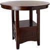 Anybear 1pc Round Counter Height Dining Table with Shelve - 3 of 4