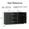 Wooakway 36"H Wood Display Cabinet Black Storage with Adjustable Shelves for Home or Office - 4 of 4