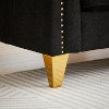 VASIP Mid-Century Modern Sofa -Black Chenille Upholstered Pull Buckle Design Living Room Couch with Buttons Tufted - 4 of 4