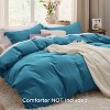 Duvet Cover Set 3pcs Prewashed Fabric Queen Size Bright White - Bedsure - 2 of 4