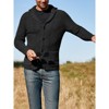Coolmee Men's Casual Cardigan Sweater Shawl Collar Button Down Knit Blazer Jacket Knitwear with Pockets - 2 of 4