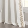 Luxury Modern Flower Embroidery Border Window Panel - 3 of 4