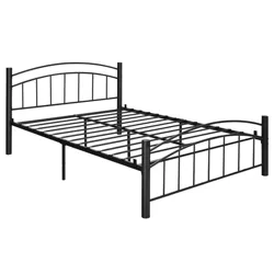 Costway Twin/Full/Queen Size Metal Bed Frame Platform Mattress Foundation with Headboard Footboard