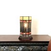 Chloe Lighting Neilson Tiffany-glass Accent Pedestal 1 Light Mission Table Lamp 14" Tall - 2 of 3