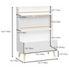 Lycvki Kids Bookshelf and Toy Storage Cabinet Organizer, White - 4 of 4