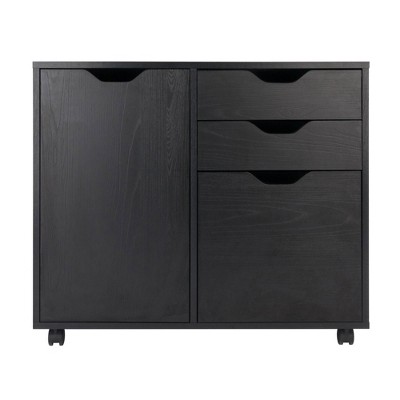 Halifax Black Mobile Filing Cabinet with 2 Drawers and Lock