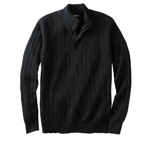 KingSize Men's Big & Tall Quarter Zip Mock Neck Lightweight Sweater - 1 of 4